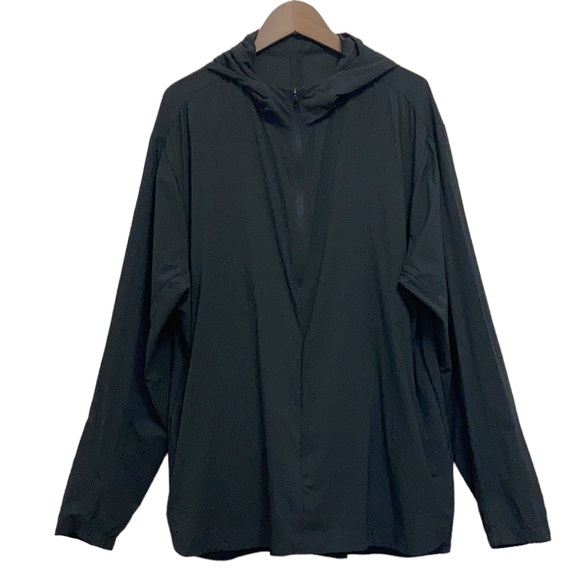 Lululemon Dark Gray Water Repellent Hooded Softshell Half Zip Jacket Size XL - Picture 2 of 12